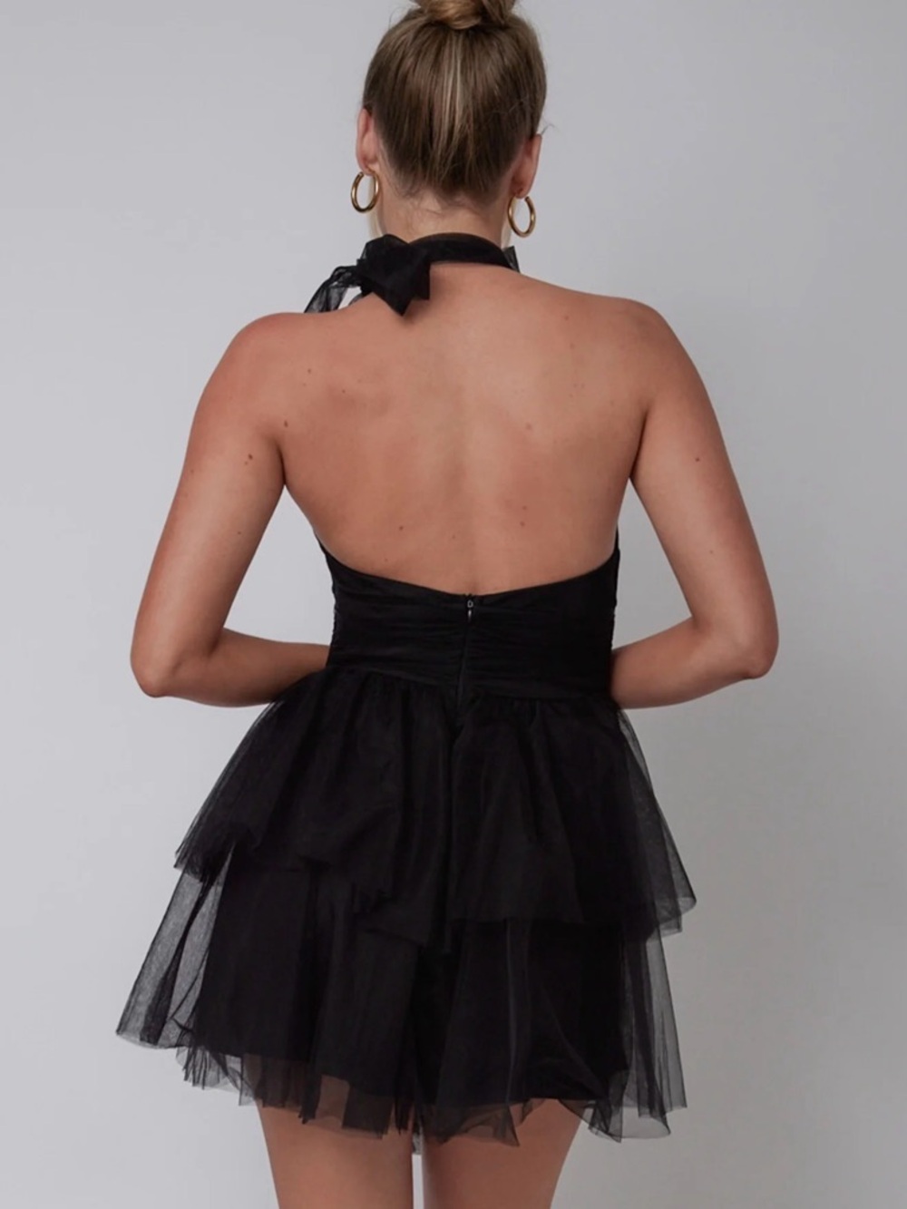 ANDREE BY UNIT Black Layered Tulle Party Dress - Picture 3 of 10
